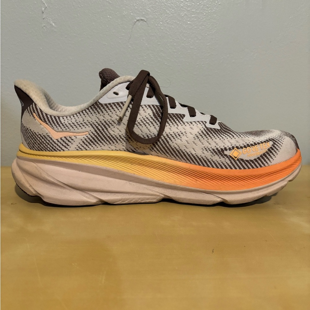Hoka Athletic Shoes with Orange and Brown Highlights Clifton 9 GTX - Picture 8 of 8